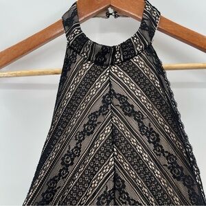 Wet Seal Black Lace Halter Neck Y2K Bodysuit Size Small
